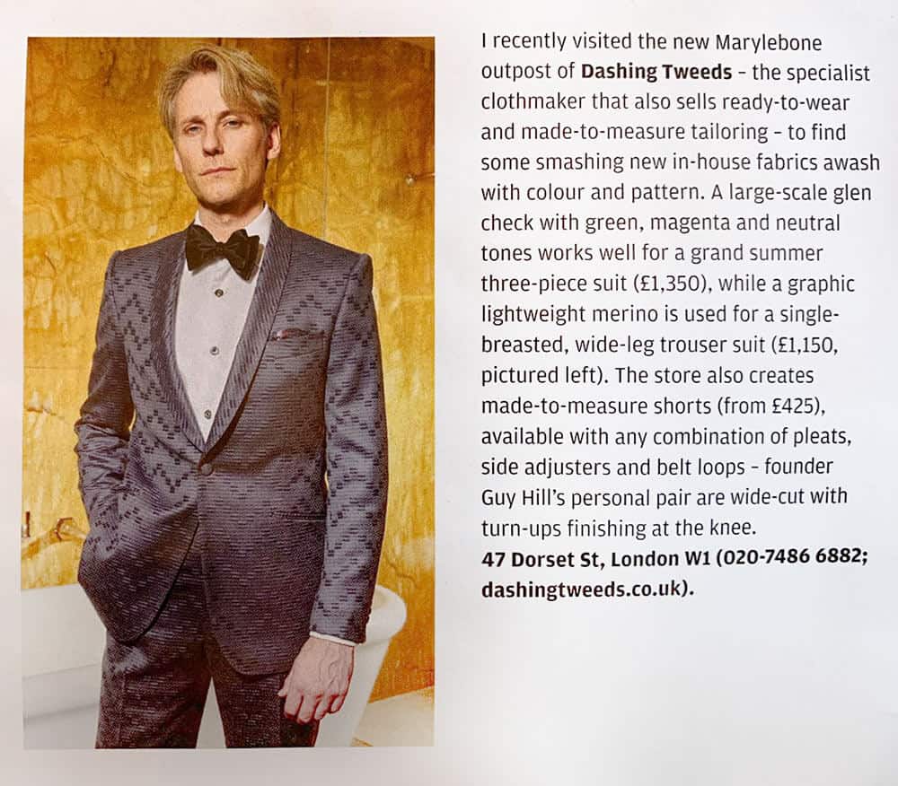 dashing tweeds, press, financial times, ft, how to spend it, tom Stubbs, Thomas Stubbs, article, press feature, luxury, menswear, made to measure, bespoke tailoring, made to measure tailoring, design, cloth