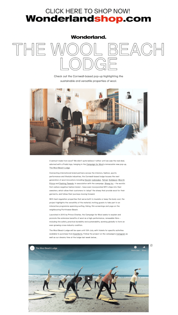 dashing tweeds, wonderland magazine, wonderland, feature, press, press coverage, campaign for wool